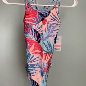 New Athleta palm oasis girl one piece swimsuit. New with tags.